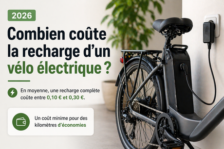 Combien coûte la recharge d’un vélo électrique en 2026 ?