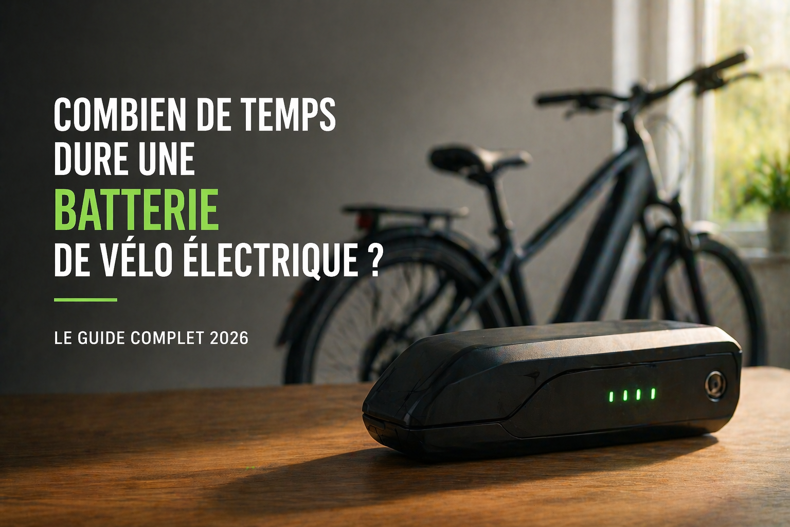 Combien de temps dure une batterie de vélo électrique en 2026 ?